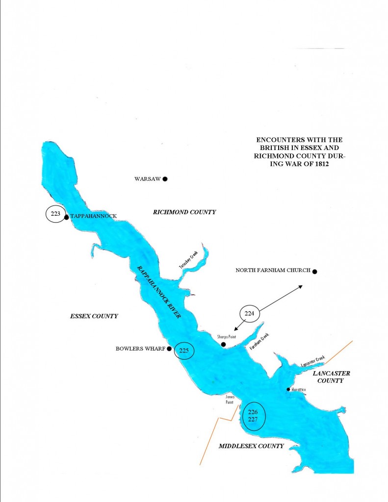 1812 Map Tappahannock area | Society of the War of 1812 in Virginia